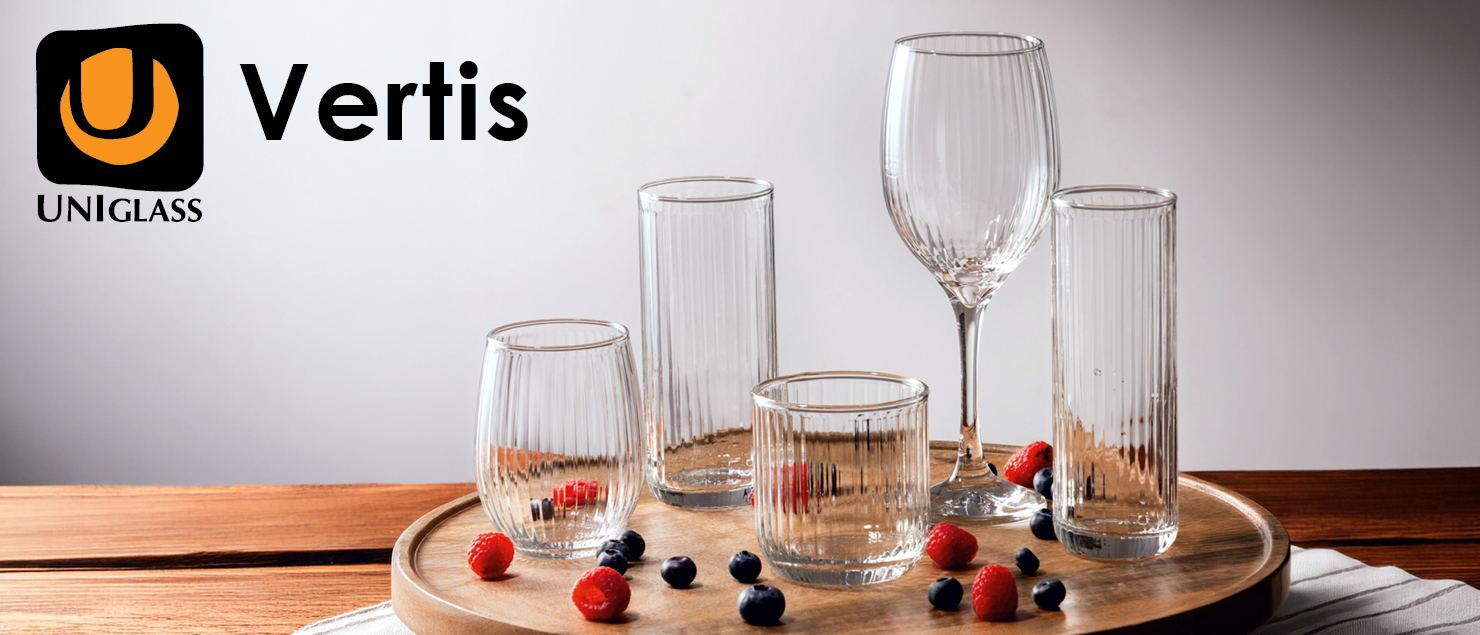 Νέα Σειρά Vertis της Uniglass | Γυάλινα ποτήρια