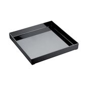 8020-19 Πλαστικός δίσκος τετράγωνος PS 30x30x4cm Μαύρος