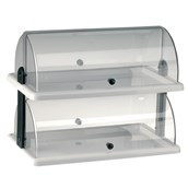 V77125202P Διπλή Bιτρίνα Παρουσίασης ABS με καπάκι Roll - Top, 50x30.5x39cm, abert Ιταλίας