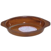 RD.S05 Σαγανάκι Οβάλ 56cl, Πορσελάνης Πυρίμαχο, 24x15x4 cm, καφέ
