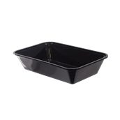 BPP-900CC Σκεύος PP Μαύρο Ορθογώνιο 900cc, 22,5x15x5cm Χωρίς Καπάκι