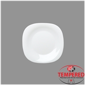 PRM-FP-20X20 Πιάτο Οπαλίνης Ρηχό 20x20 cm, Λευκό, Tempered, Σειρά Parma, Bormioli Rocco