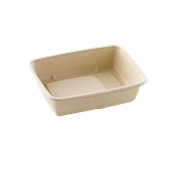 PUL46130 Δοχείο Ορθογώνιο 950ml, 16x23x5cm, από ζαχαροκάλαμο, Μίας Χρήσης, Μπεζ, Sabert