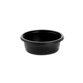 HOT75108 Δοχείο Τροφίμων Στρογγυλό 250ml, Φ13x4cm, PP, Μαύρο, Μίας Χρήσης, Sabert