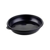 HOT79132 Δοχείο Τροφίμων Στρογγυλό 1000ml, Φ23x4cm, PP, Μαύρο, Μίας Χρήσης, Sabert