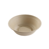 PUL49032 Μπωλ Στρογγυλό 1000ml, Φ21x6cm, από ζαχαροκάλαμο, Μίας Χρήσης, Μπεζ, Sabert