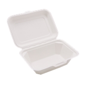 PUL2019N Δοχείο Τροφίμων Με Καπάκι 600ml, 18x12x7cm, από ζαχαροκάλαμο, Εκρού, Sabert