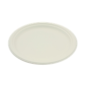 PUL2005N Πιάτο Ρήχο Στρογγυλό Φ26cm, από ζαχαροκάλαμο, Μίας Χρήσης, Εκρού, Sabert