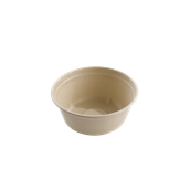 PUL46016 Μπωλ Στρογγυλό 500ml, Φ16x6cm, από ζαχαροκάλαμο, Μίας Χρήσης, Μπεζ, Sabert