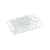 DOM52314-50 Καπάκι Διάφανο Ορθoγώνιο 35x24x8cm, RPET, Μίας Χρήσης, Sabert
