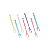 FF-1-T/KG Πακέτο 1 κιλό (περ.1755 τεμ) πλαστικά sticks πηρουνάκια 90mm, σε διάφορα χρώματα.