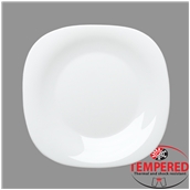 PRM-FP-31X31 Πιάτο Οπαλίνης Ρηχό 31x31 cm, Λευκό, Tempered, Σειρά Parma, Bormioli Rocco