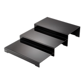 ARA01-40-BK Ασύμετρο σκαλοπάτι 40 εκ. (3 τεμάχια), 63x40x12cm, μαύρο, Garibaldi
