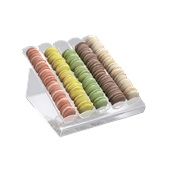 UMV02-5P Θήκη Παρουσίασης Macaron (φ4.5cm) 5 θέσεων, 28x31x12cm