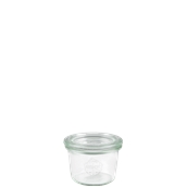 WECK-80 Πυρίμαχο Δοχείο 80ml, ύψος 48mm, με καπάκι φ60mm, WECK Γερμανίας