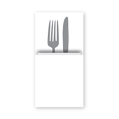 88470000 ΠΑΚΕΤΟ 40 Χαρτοπετσέτες Airlaid Quick Pocket 40x40 Tablewear λευκές, FATO Ιταλίας