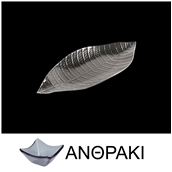 LK1866-SM-13X28 Δίσκος Φύλλο από χυτό γυαλί 4mm, 13x28cm, ανθρακί