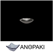 LK1727-SM-8 Μπωλ βαθύ στρογγυλό από χυτό γυαλί 4mm, φ8cm, ανθρακί