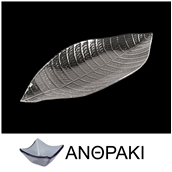 LK1866-SM-18X37 Δίσκος Φύλλο από χυτό γυαλί 4mm, 18x37cm, ανθρακί