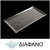 LK1870R-TR-32X53 Δίσκος ορθογώνιος από χυτό γυαλί 6mm, 32x53cm, διαφανές