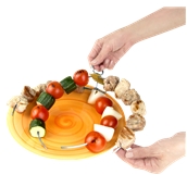GEN24 ΣΕΤ 2 Σούβλες σερβιρίσματος στρογγυλές, ανοξείδωτες, πολυτελείας, i Genietti