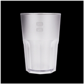 3763PS-21F Πλαστικό ποτήρι PS πισίνας 42cl λευκό πάγου