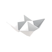 6111-11 Πλαστικό μπωλ Origami PS, 13x13cm, άσπρο