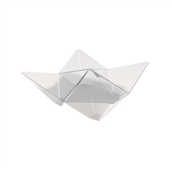 6111-21 Πλαστικό μπωλ Origami PS, 13x13cm, διάφανο