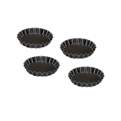 GARDENIA-86204EE/4 Σετ 4 Φορμάκια τάρτας, αντικολλητικό (PFOA free), φ12xΥ1.9cm, Guardini Italy