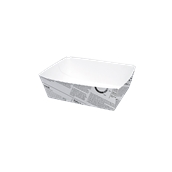 210BCNEWS440 Δοχείο χάρτινο 440ml, 11x8x4cm, Με σχέδιο εφημερίδας, Μίας χρήσης