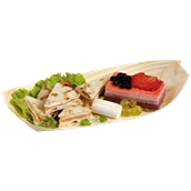 210BBOIS31 Ξύλινo καραβάκι παρουσίασης 31x11.7cm, Μιας χρήσης