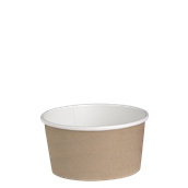 210DELIPOC20 Χάρτινο δοχείο για σαλάτες, 600ml, Φ11,4x8,5cm, χρώμα Kraft, μίας χρήσης
