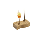209BBAHAYA Βάση στήριξης για 4 Σουβλάκια «Teppo Gushi» από Bamboo 8x4x2cm