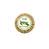 AM-112 Σαπούνι ελαιόλαδου στρογγυλό 20γρ, οικολογικό περιτύλιγμα - Olive Tree
