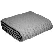 WF280-GR-230X250 Κουβέρτα πικέ διπλή, 230x250cm, γκρι, 280gr/m², Πολύ απαλή