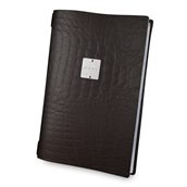 FCA44ZM Menu δερμάτινο, καφέ, με 2 διαφάνειες για 8 σελίδες A4 (21x29.7cm), DAG Italy