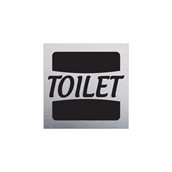 T.908505 Πινακίδα τοίχου αλουμινίου 10X10cm, TOILET