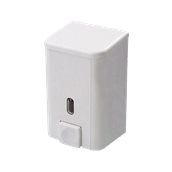 KCCD-10 Σαπουνοθήκη τοίχου 500ml, 8.5x8.5x15cm, πλαστική, λευκή