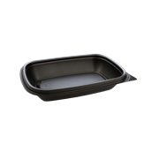 HOT7A112 Δοχείο Τροφίμων 375ml, 20x13x4cm, PP, Μαύρο, Μίας Χρήσης, Sabert