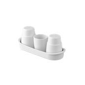 KT-TS01/WH Σετ αλατοπίπερο PC (Polycarbonate), λευκό, Plast Port
