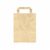 002.06.000 Χάρτινη Τσάντα Take-Away, με χεράκι και πάτο, χρώμα KRAFT, 18x9x23.5cm
