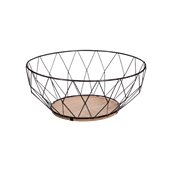 MBF10/BK Φρουτιέρα μεταλλική μαύρη, φ28cm