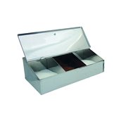 L908560 Καφεκούτι ανοξείδωτο 3 θέσεων, 29x15x10cm, με μεντεσέ