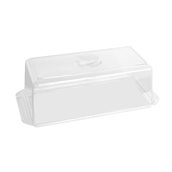 T908-567 Τουρτιέρα πλαστική SAN, 33x12x11cm, με καπάκι και διάφανο δίσκο