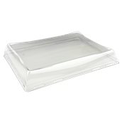 DOM51622 Καπάκι διάφανο πλαστικό 16x22x3cm, Μίας Χρήσης, RPET, Μαύρος, Sabert