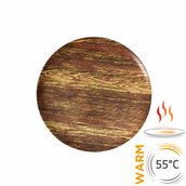 SD01-24 Θερμαινόμενο πιάτο πορσελάνης φ27cm, παραμένει ζεστό για 30‘, σχέδιο ξύλου, TempControl