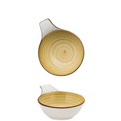 M127148 Μπωλ Bone China με χερούλι 14.6x11.5x5cm, ώχρα, M1934