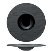 M126655 Πιάτο πορσελάνης ζυμαρικών 34cm(εσ.φ15.5cm), μαύρο, PIETRA EFFETO, M1934