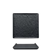 M126623 Πιατέλα πορσελάνης 22x22cm, μαύρη, PIETRA EFFETO, M1934