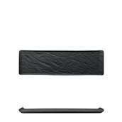 M126635 Πιατέλα πορσελάνης 30x10cm, μαύρη, PIETRA EFFETO, M1934